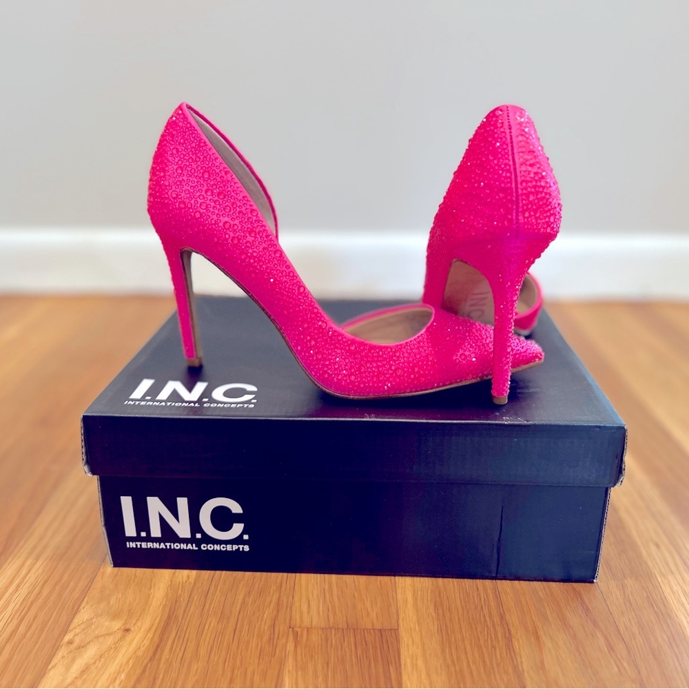 Hot Pink Rhinestone Heels * BRIDAL * BACHELORETTE * BARBIE *